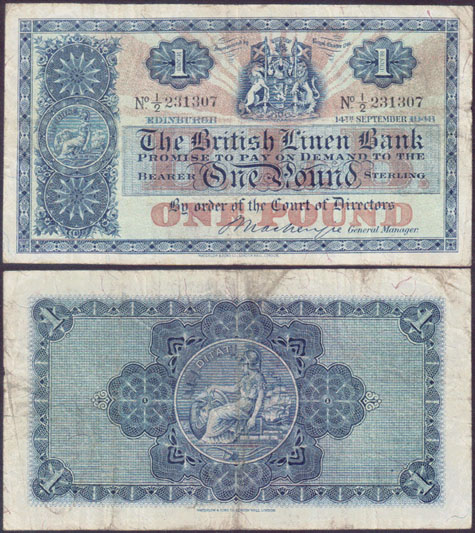 1948 Scotland 1 Pound (The British Linen Bank) L000326